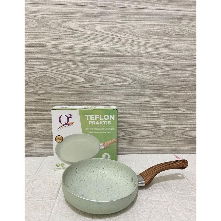 Teflon Praktis Q2 UK 16 18 22 Cm /Panci Goreng Fry Pan Anti Lengket Q2