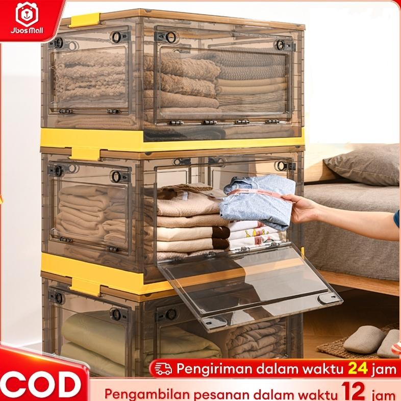 Box penyimpanan plastik Storage Box lipat Kotak Penyimpanan Kapasitas Ekstra Besar Kontainer Box Ser