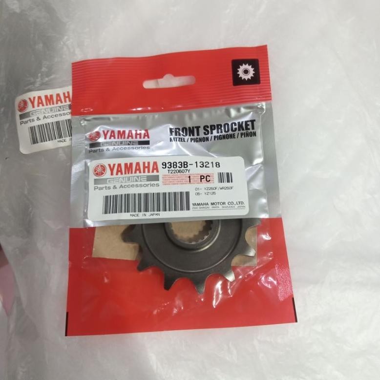 GEAR GIGI DEPAN ORIGINAL YAMAHA YZ125,YZ125X,YZ250F,YZ250FX / SPROCKET,DRIVE 9383B-13218