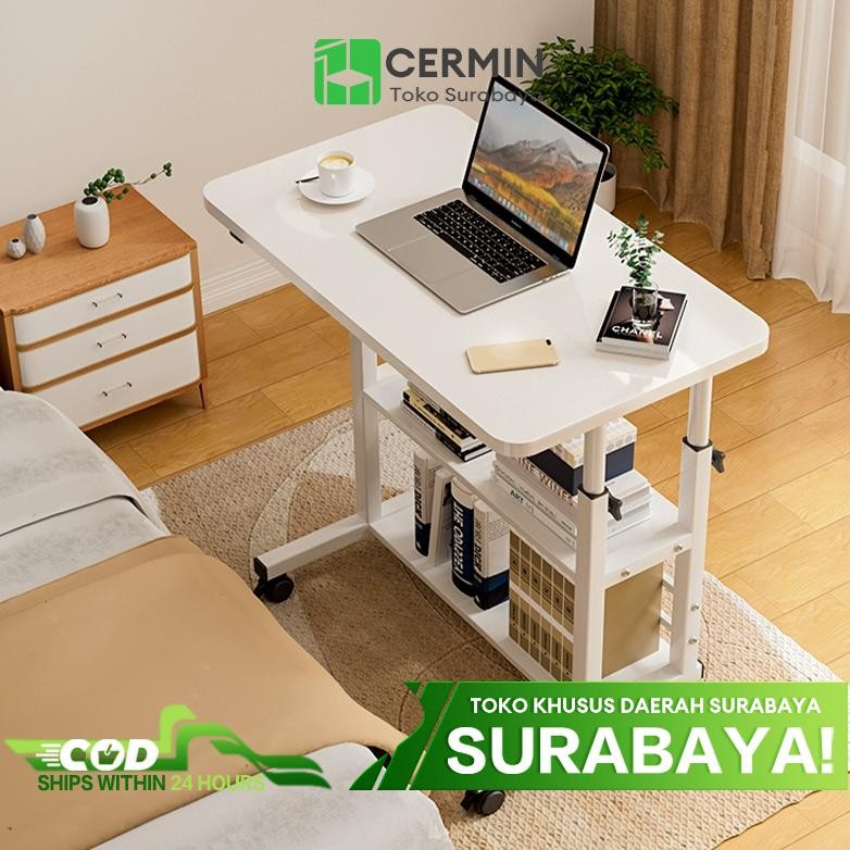 Meja Laptop Portable  Meja Belajar Lipat Meja Kamar Minimalis Meja Kerja Adjustable Meja Roda