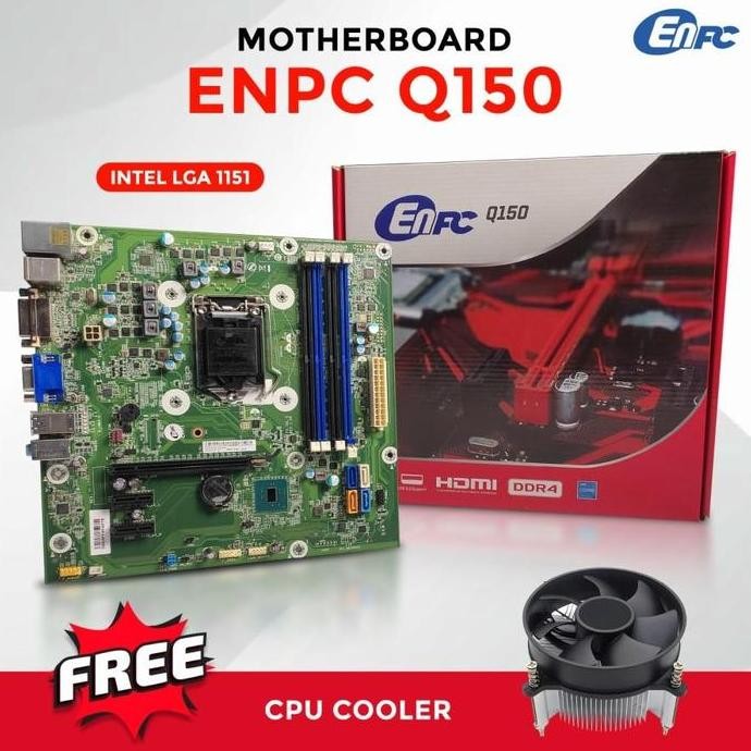 MAINBOARD ENPC INTEL Q150 + FAN CPU LGA 1151 GEN 6TH ATX 4X DDR4 4X USB3.0 CHIPSET DIATAS H110 ORIGI