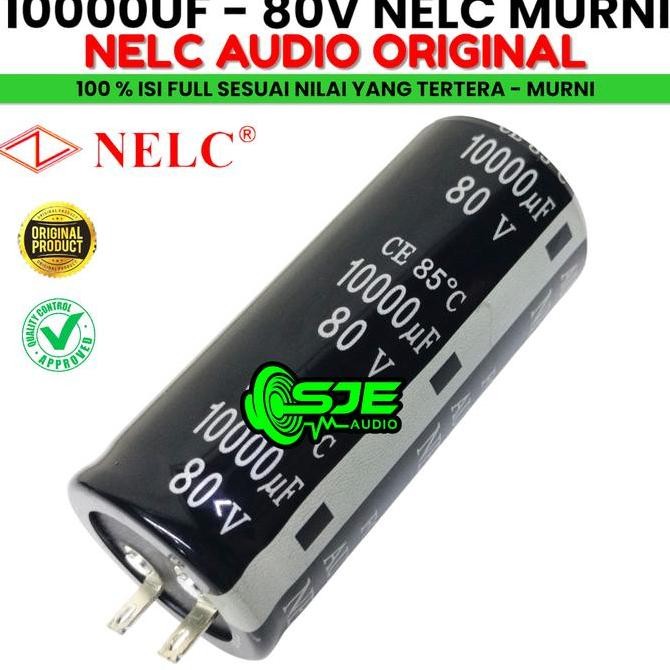 DV47 }} CAPASITOR ELKO 10000 UF 80 V NELC MURNI ASLI ELCO NELC 10000UF 80V ELKO CAPASITOR KAPASITOR 
