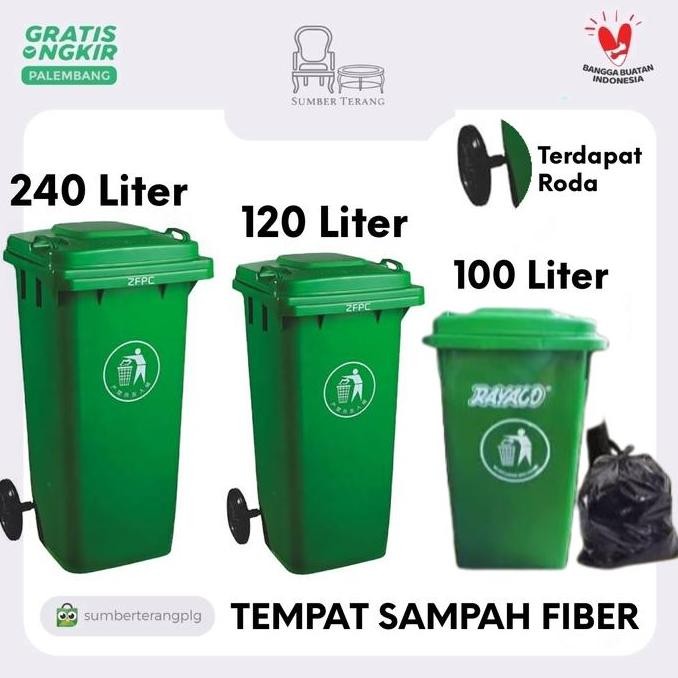 Tong Sampah Roda Fiber Plastik Dalton Dust Bin Tempat Sampah Besar