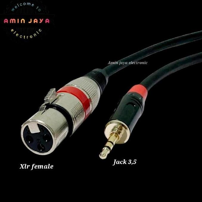 DE16 - Kwbel jack xlr female to jack 3,5 / kabel audio mini stereo to xlr female