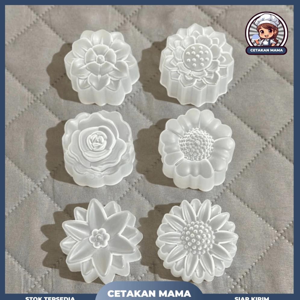 Bisa Cod [Isi12] Cetakan Cup Bunga Set Kue 5.5 Cm Plastik / Cetakan Bunga Lotus / Cetakan Puding Pla