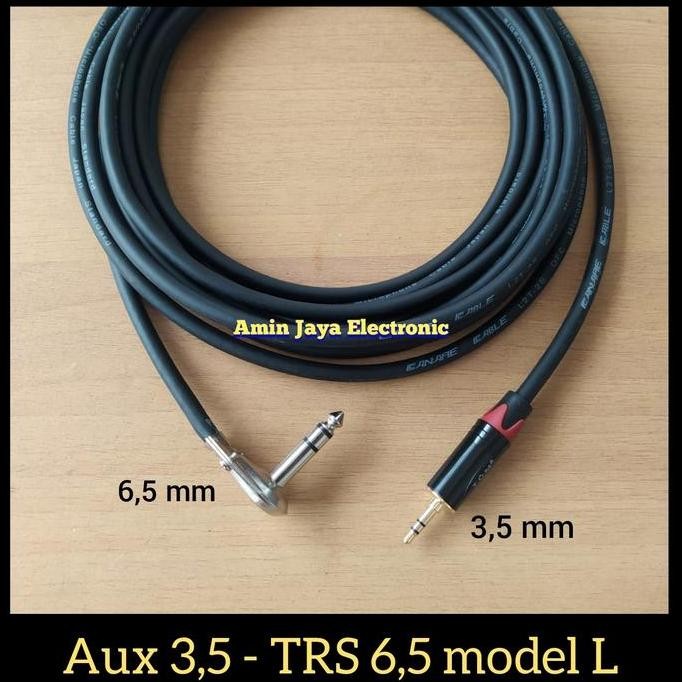 DE7 - Kabel aux 3,5 mm to TRS 6,5 / jack aux to jack akai stereo