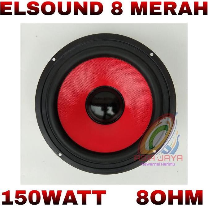 DA47 }} Speaker Elsound 8 Inch Merah Elsound 8 Red