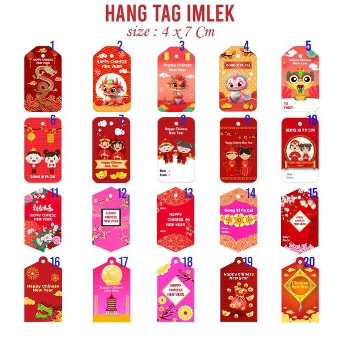 

] Hang Tag Imlek Naga Hangtag Sincia Chinese New Year Kartu Gong Xi