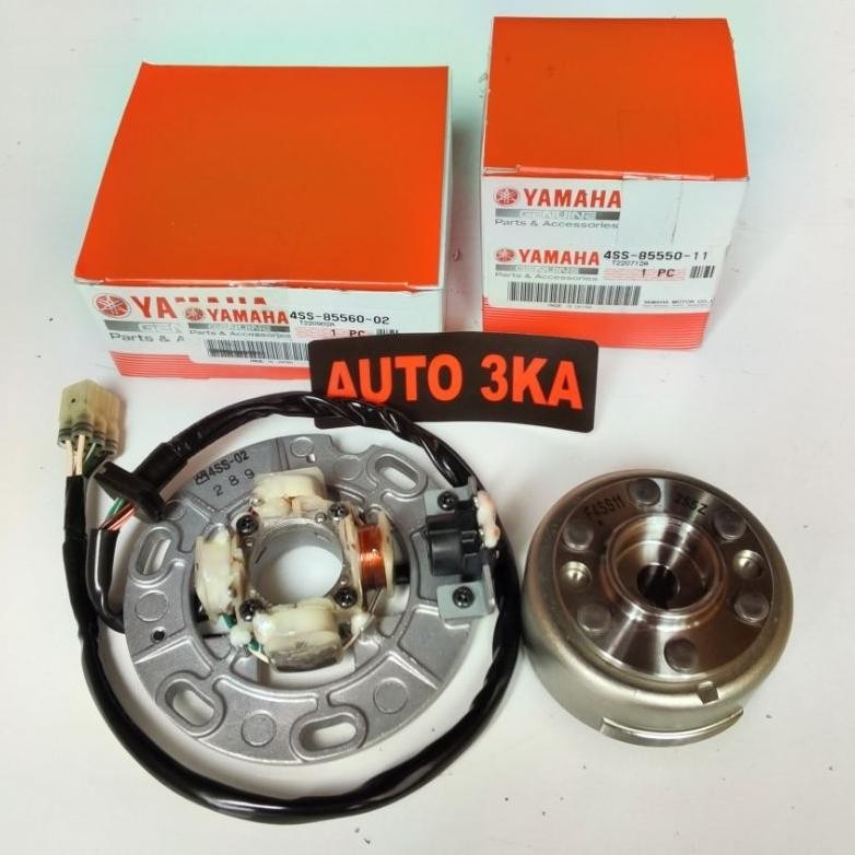 PENGAPIAN SET YZ YZ125 SPUL SPULL MAGNET YZ125 YZ 125 ORI ORIGINAL 4SS-85560-02 4SS-85550-11