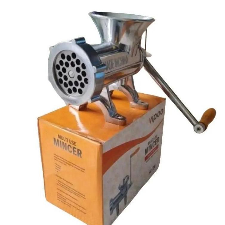 Mesin Manual Penggiling Aneka Daging Bahan Besi Stainless Steal Anti Karat / Meat Mincer Vipoo A12