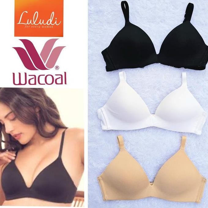 BRA LULUDI by WACOAL BASICFEEL FREE COLLECTION TANPA KAWAT BUSA NORMAL LLB 60100B BH WANITA WIRELESS