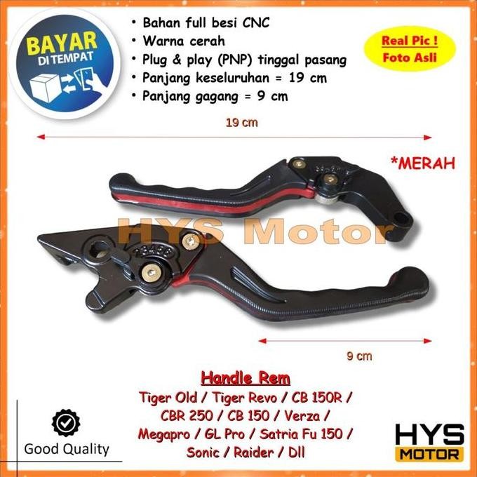DF214>> Handle Rem dan Kopling TIGER Lama Old - Variasi Aksesoris Hendel Motor TIGER REVO / CB150R N
