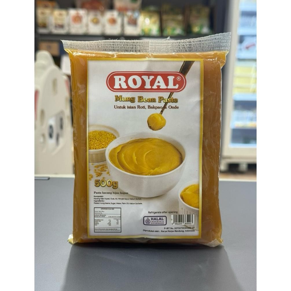 

TERLARIS Royal Mung Bean Paste / Selai Kacang Hijau Kupas 500gr Siap kirim