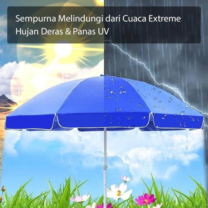 AZ COD Payung Tenda 180cm-280 cm Payung Jualan Lapak Tenda Payung Pantai Jumbo Besar dengan Sarung N
