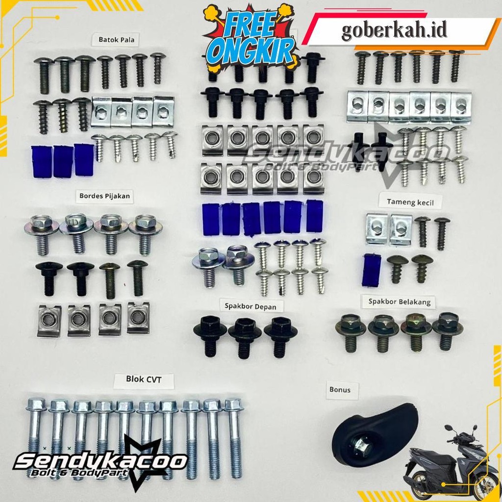 Baut Vario 125 Led Full Set / Baut Body Vario 150 Old Full Set 2015-2018 Original Produk