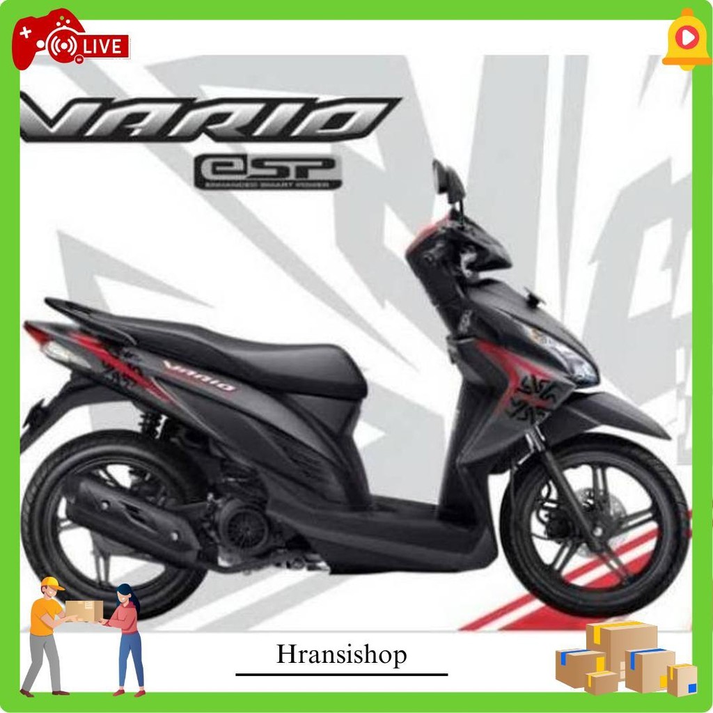 Batok Vario 110 Fi Led Merah Hitam Putih Hitam Doff 2015 2016 2017 2018 / Batok Vario 110 Led Gratis