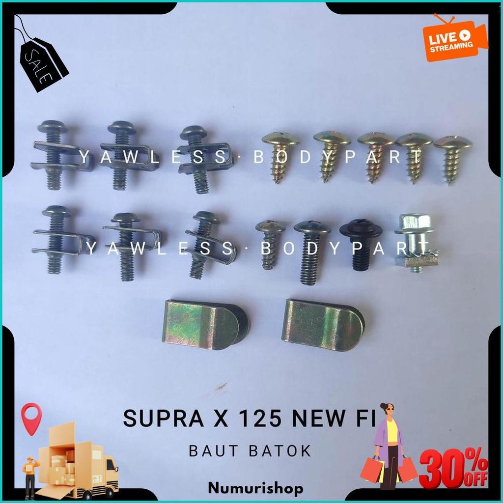 Baut Baud Batok Kepala Supra X 125 Fi Injeksi / Baut Batok Supra X 125 Fi Injeksi Terlaris