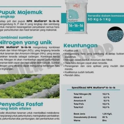 Promo Cod Pupuk Npk 16.16 16 Eceran 500Gr 1/2Kg Penyubur Bunga Daun Dan Buah Kemasan Repack ...