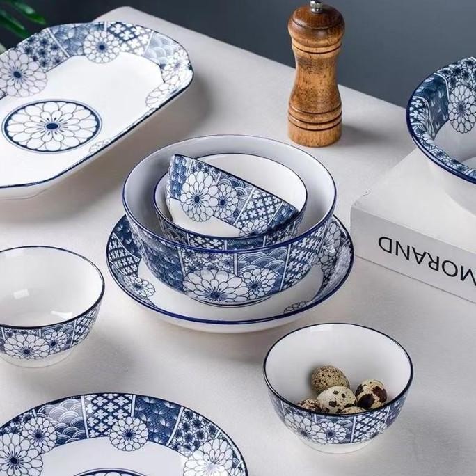 (Best) Piring Keramik Jepang Motif Blue Dream