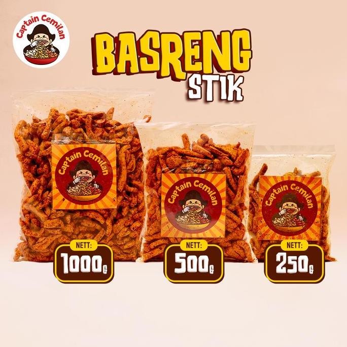 

New 500gr - Basreng PEDAS DAUN JERUK Captain cemilan Bandung food Snacks Makanan Chips Snack Goreng Keripik