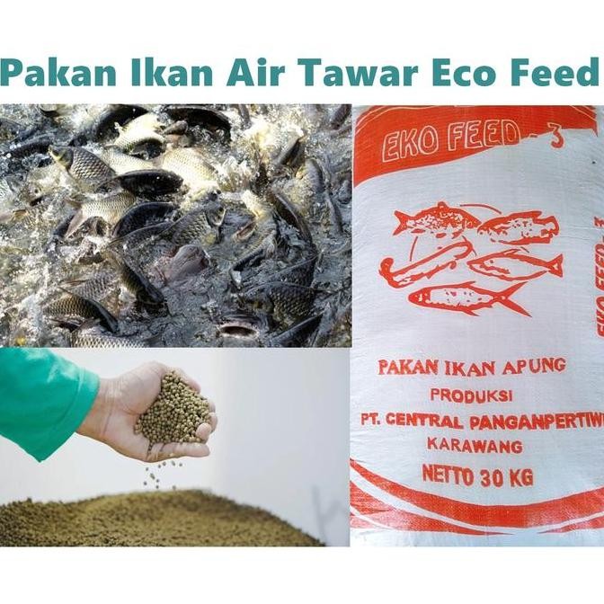 TERLARIS Eko Feed 30kg Pelet Ikan Air Tawar Pakan Apung Lele Nila Patin Bandeng Bisa Semua Ikan Air 