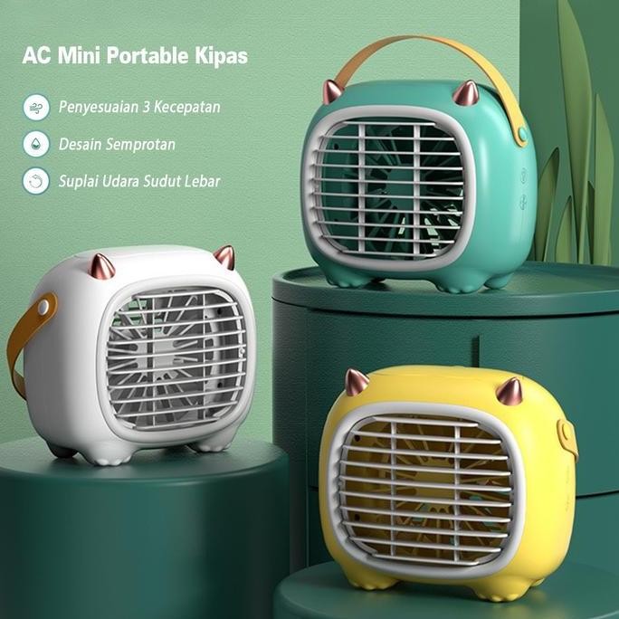 AC Mini Portable Kipas Cute Kipas Semportan Monster Kecil Kipas Angin AC Portable Humidifier - Kipas