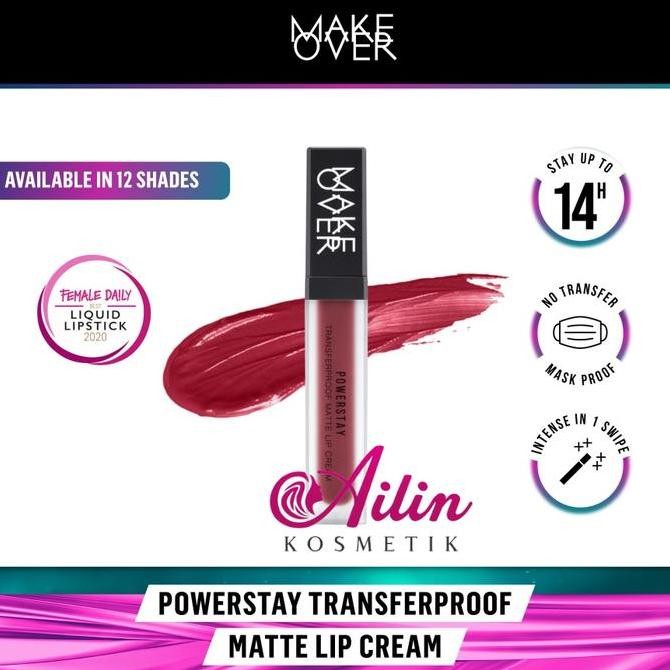 Make Over Transferproof Matte Lipcream | Makeover Lip Cream Matte Lipstik Cair By Ailin Make Over Or