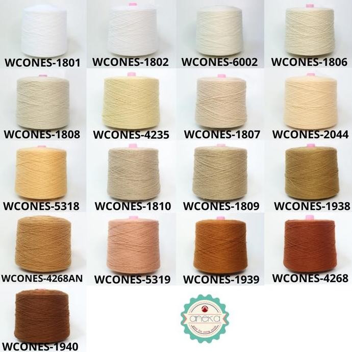 Open DS] KATALOG -  Benang Rajut Wool Aneka Cones  / Wol / Siet Yarn / Tufting Rug / Karpet - Part 1