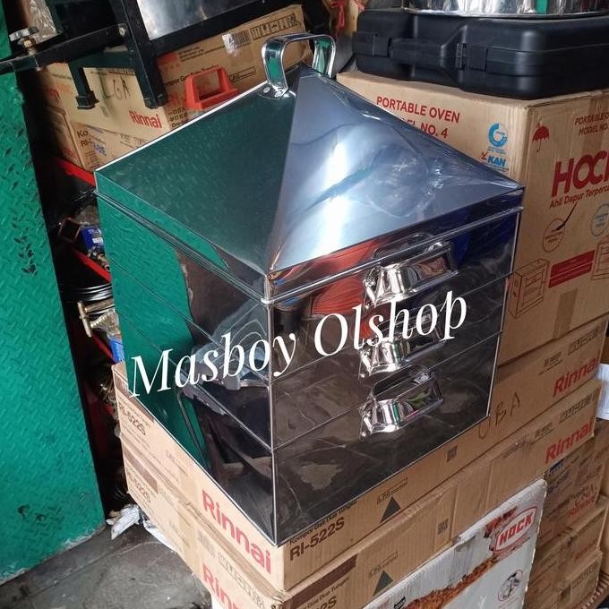 Klakat Kukusan 3 Susun / Panci Steamer Stainless Stell 40 cm WAR