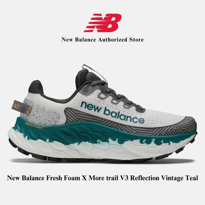 Sepatu Nb New Balance Fresh Foam X More Trail V3 Reflection Vintage Teal