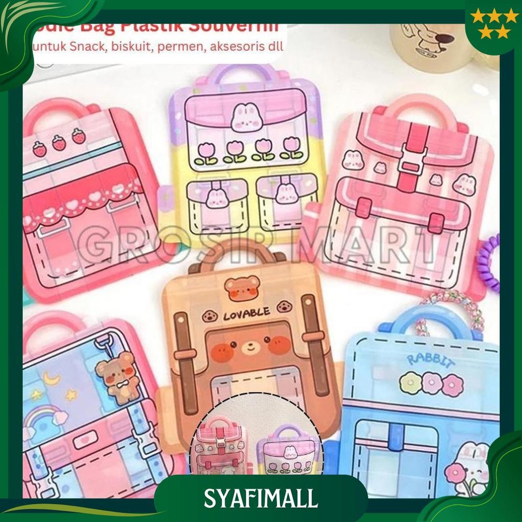 Kantong Plastik Ziplock Goodie Bag Kecil Tas Sekolah Kantong Snack Klip Souvernir Goodie Bag Bento K