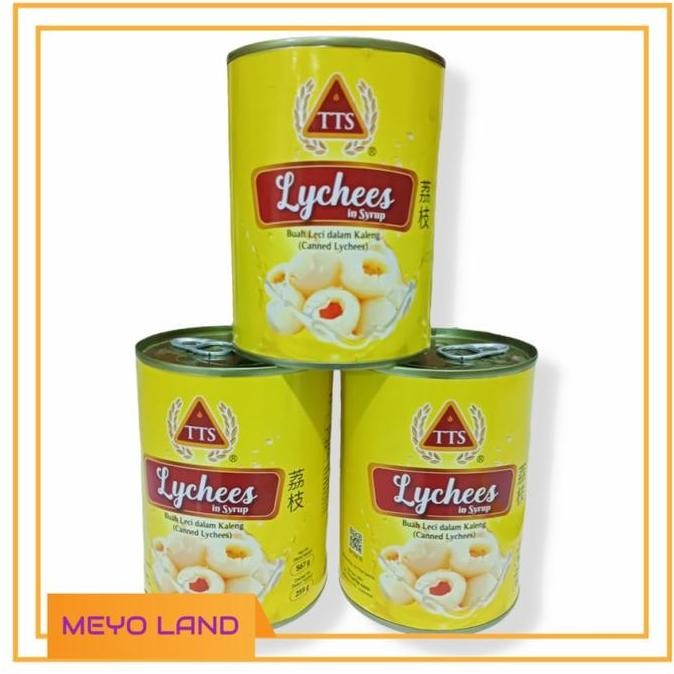 New Leci Kaleng / Lychees In syrup 567gr / TTS Lychee kaleng buah / Leci kaleng buah / leci buah kal