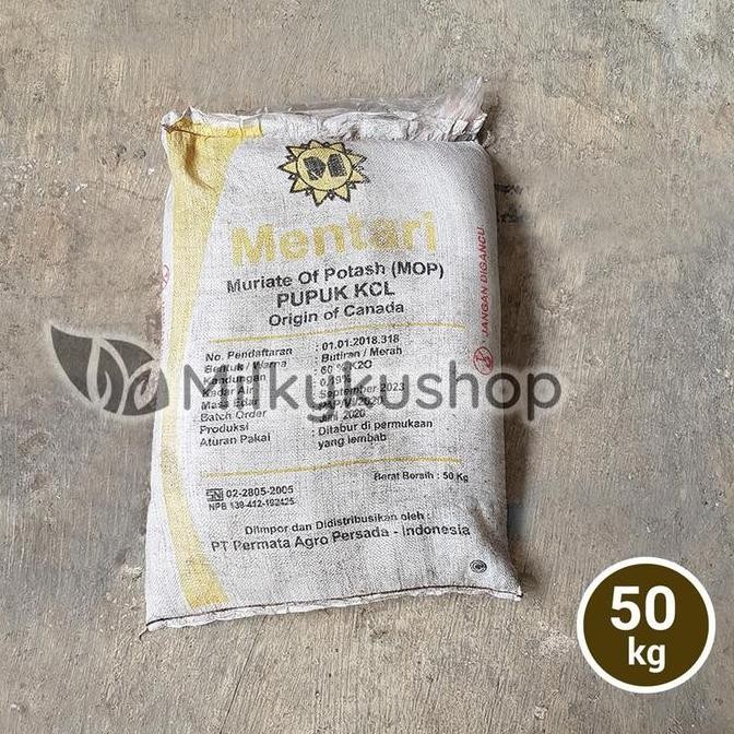Pupuk Mentari Mop Kcl 50 Kg Kemasan Pabrik Via Gosend Grab