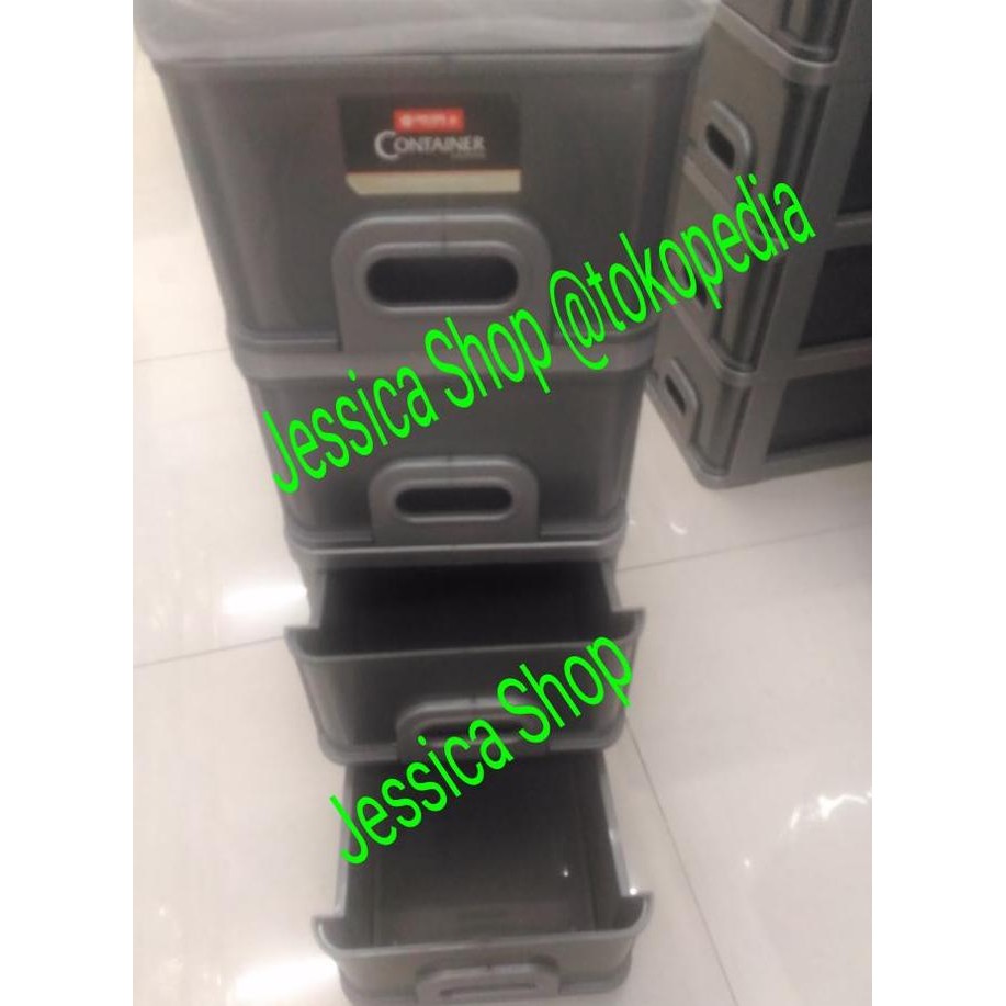 Lemari /Laci Container Plastik Inova Lion Star Susun 4 (Gojek Only)