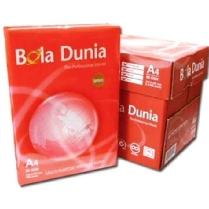 

Kertas Hvs Bola Dunia 80Gr A4 Ketebalan Kertas 80Gsm