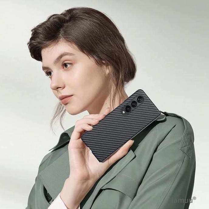 Ready  PREMIUM CASING SAMSUNG Z FOLD 3 ORIGINAL LUXO CARBON CASE ZFOLD3 FOLD3