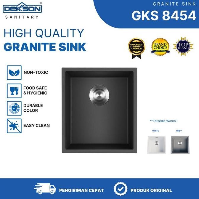 Dekkson Kitchen Sink Sink Dapur Anti Gores & Tahan Panas Gks 8454 Grey