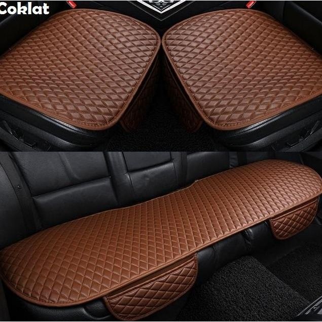 Cover Alas Duduk Jok Mobil 3in1 Bahan Premium Leather Kulit Sintetis Mobil Innova Reborn