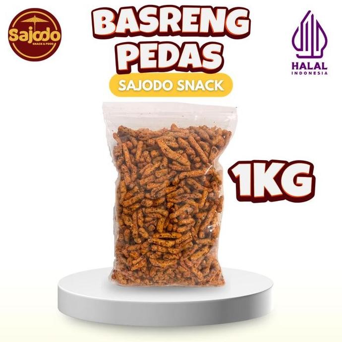 New SAJODO - Basreng Pedas Daun Jeruk Sajodo Snack - 1kg