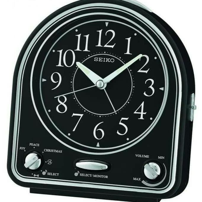 Jam Meja Weker Seiko Qhp003K Original Sweep 18 Melody Lumibrite Qhp003