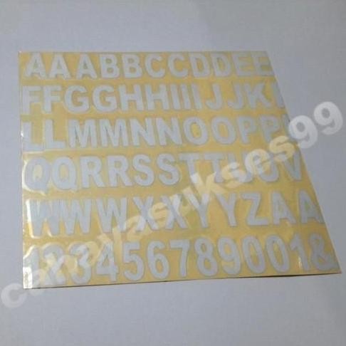 Sticker Cutting Huruf Abjad Alphabet Putih Font Besar Stiker Motor New