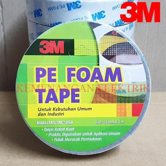 

3M Double Tape Pe Foam Busa 24Mm X 4M Original / 24 Mm X 4 Mtr Meter