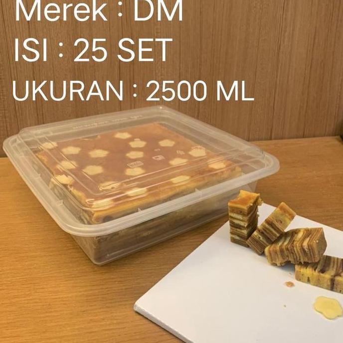 Thinwall Dm 2500 Ml Squere - 2500Ml Food Container - Isi 25Pcs