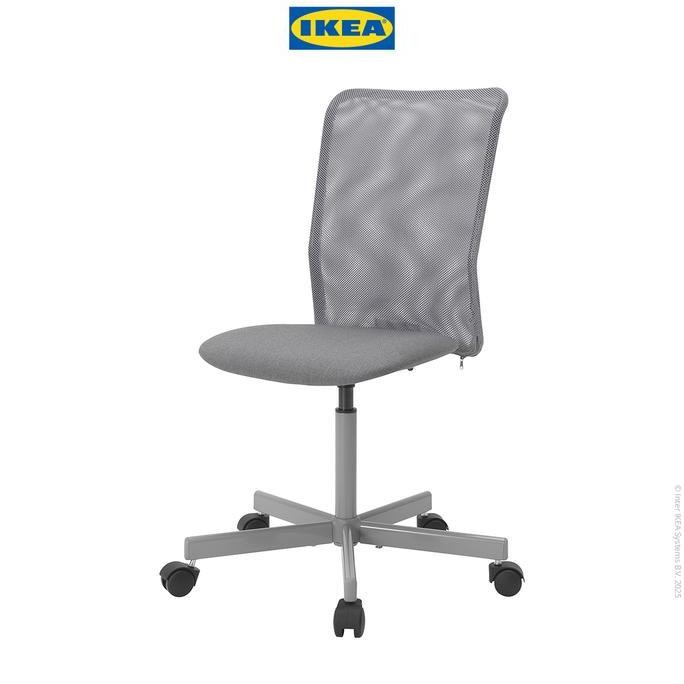 IKEA TOBERGET Kursi Kerja Putar Abu-Abu