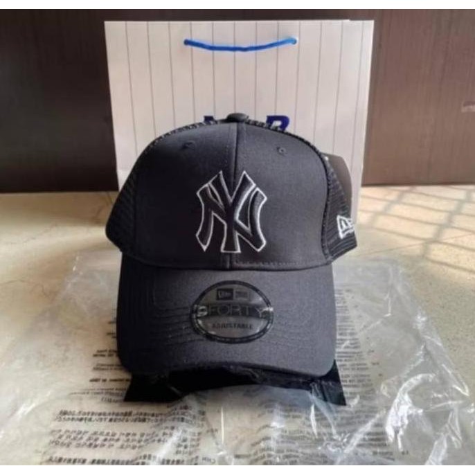 Topi Baseball Mlb Ny Trucker Whire List Original Black Caps CM