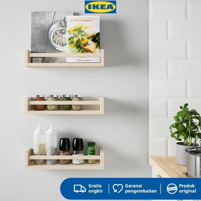 IKEA BEKVM Rak Dinding Serbaguna Bahan Kayu Penyimpanan