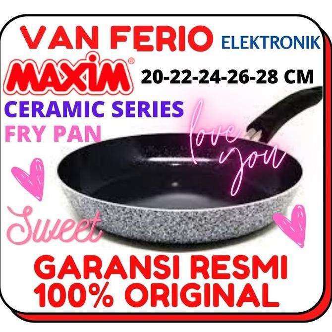 Maxim Wajan Frypan Keramik Marble Ceramic Maxim Neostone Neo 20-28 Cm