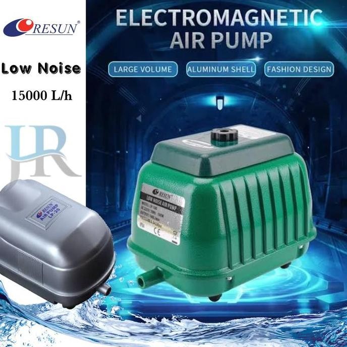 POMPA UDARA AERATOR AQUARIUM KOLAM TIDAK BERISIK LOW NOISE AIR PUMP HI BLOW RESUN LP 200 100 60 40 2