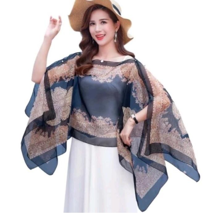 BAJU OUTER BAHAN SIFON SYAL SCARF BATIK SUTERA BS