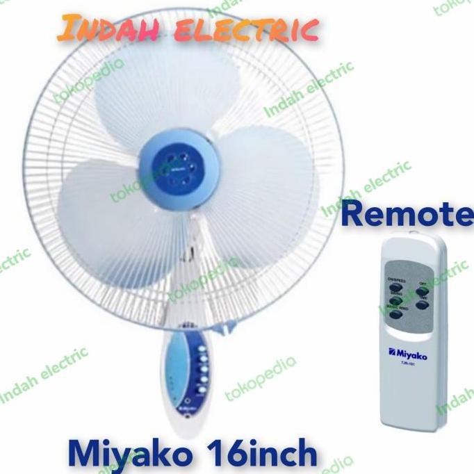 Promo Kipas Angin Dinding MIYAKO KAW 1689RC /Wall fan MIYAKO 16" REMOT COD